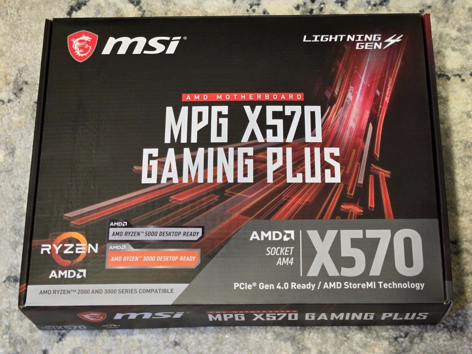 MSI MPG X570 GAMING PLUS Motherboard (AMD AM4, DDR4, M.2, USB 3.2 Gen 2, ATX) 