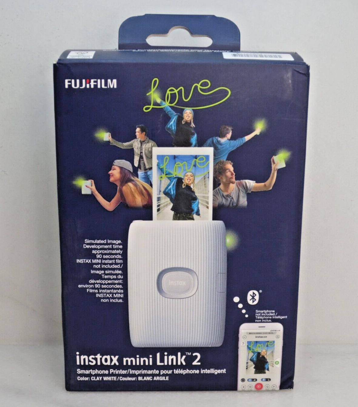 FUJIFILM INSTAX MINI LINK 2 SMARTPHONE PRINTER CLAY WHITE BOXED