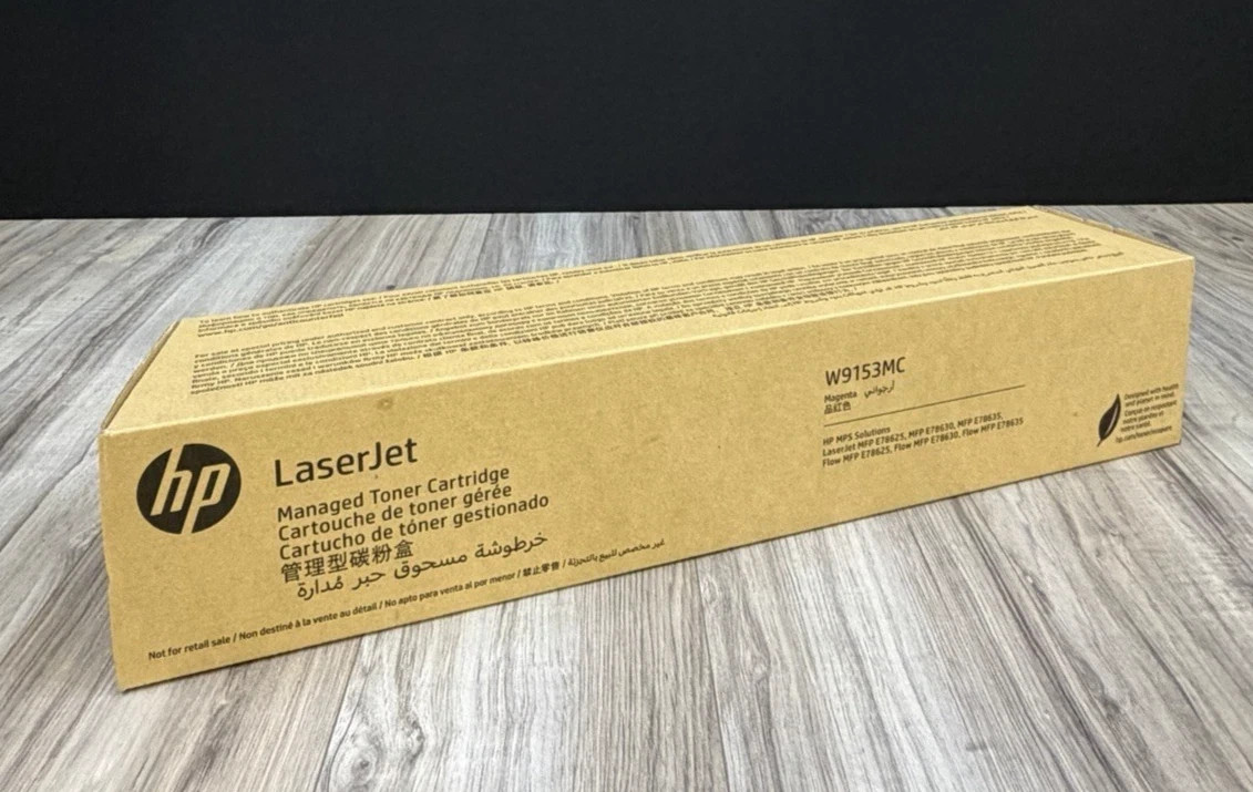 HP W9153MC Magenta LaserJet Toner Cartridge Managed Flow MFP E786 NEW Sealed OEM