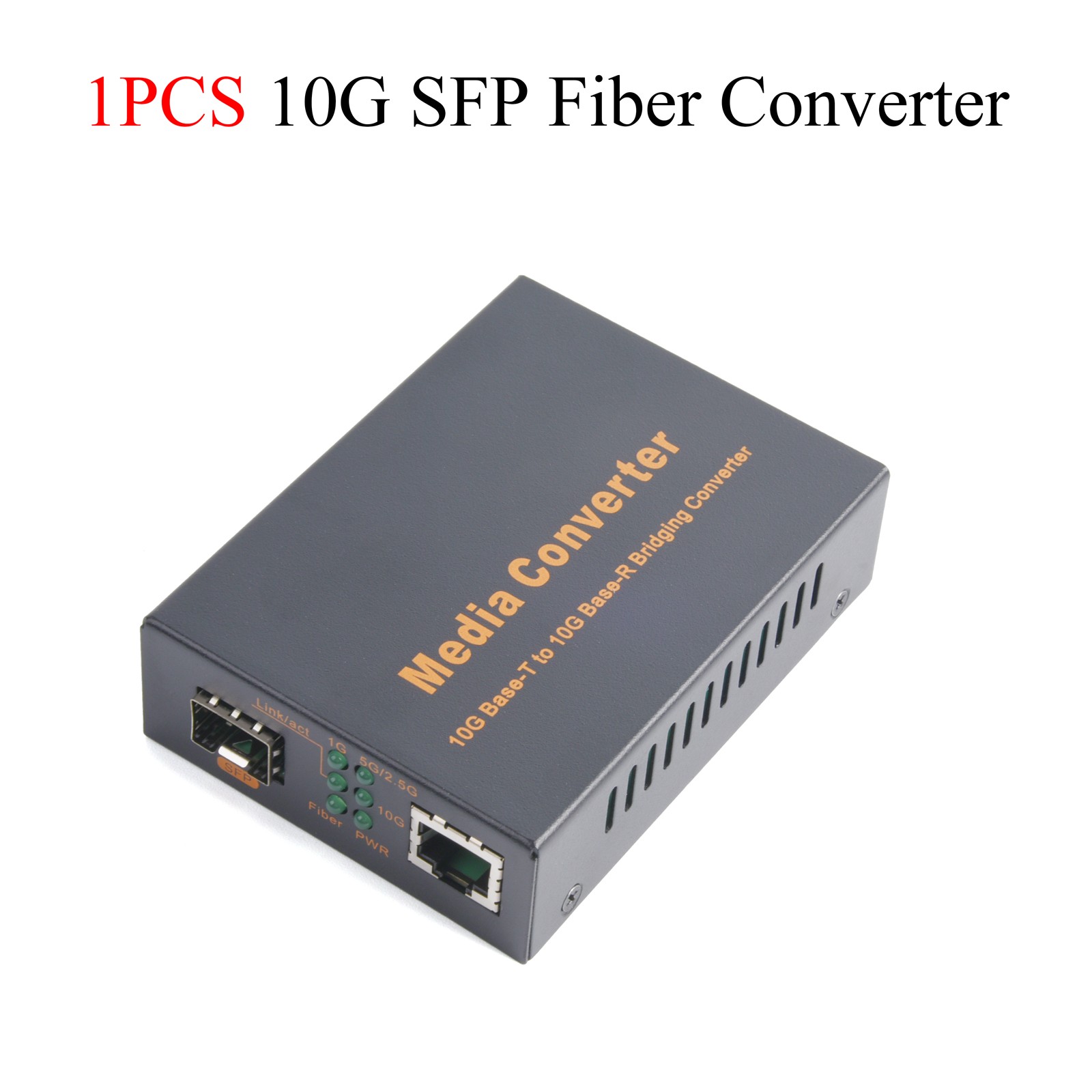 10G SFP Fiber Optic Switch Media Converter 1 SFP to 1 RJ45