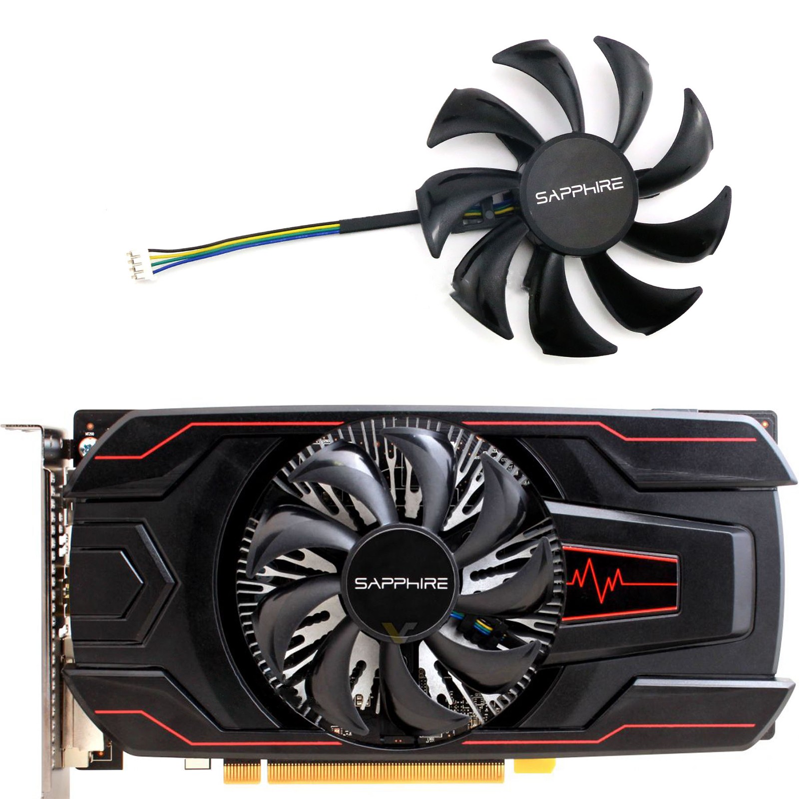 1x GA91S2M Cooling Fan for Sapphire RX560 460 2G/4GB PULSE OC ITX Video Card
