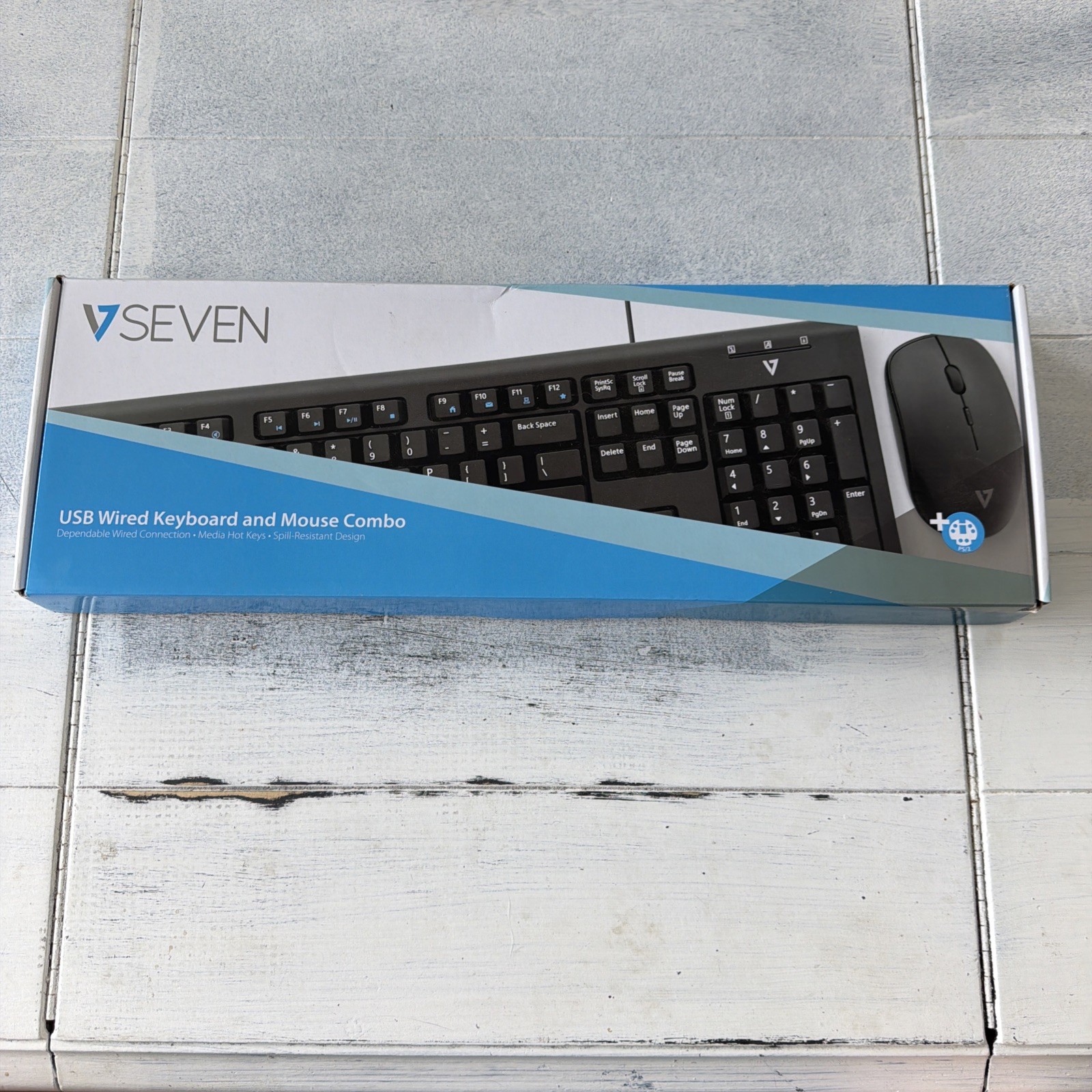 USB Wired Keyboard And Mouse Combo (Lot of 7) New In Box CKU200US Seven Brand