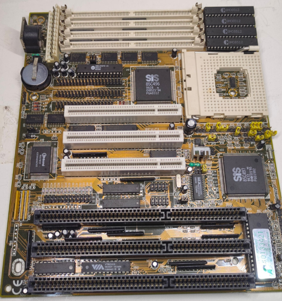 TOP Socket 3 AT Lucky Star LS-486E Motherboard (Rev C) 3xISA, 3xPCI + Bonus