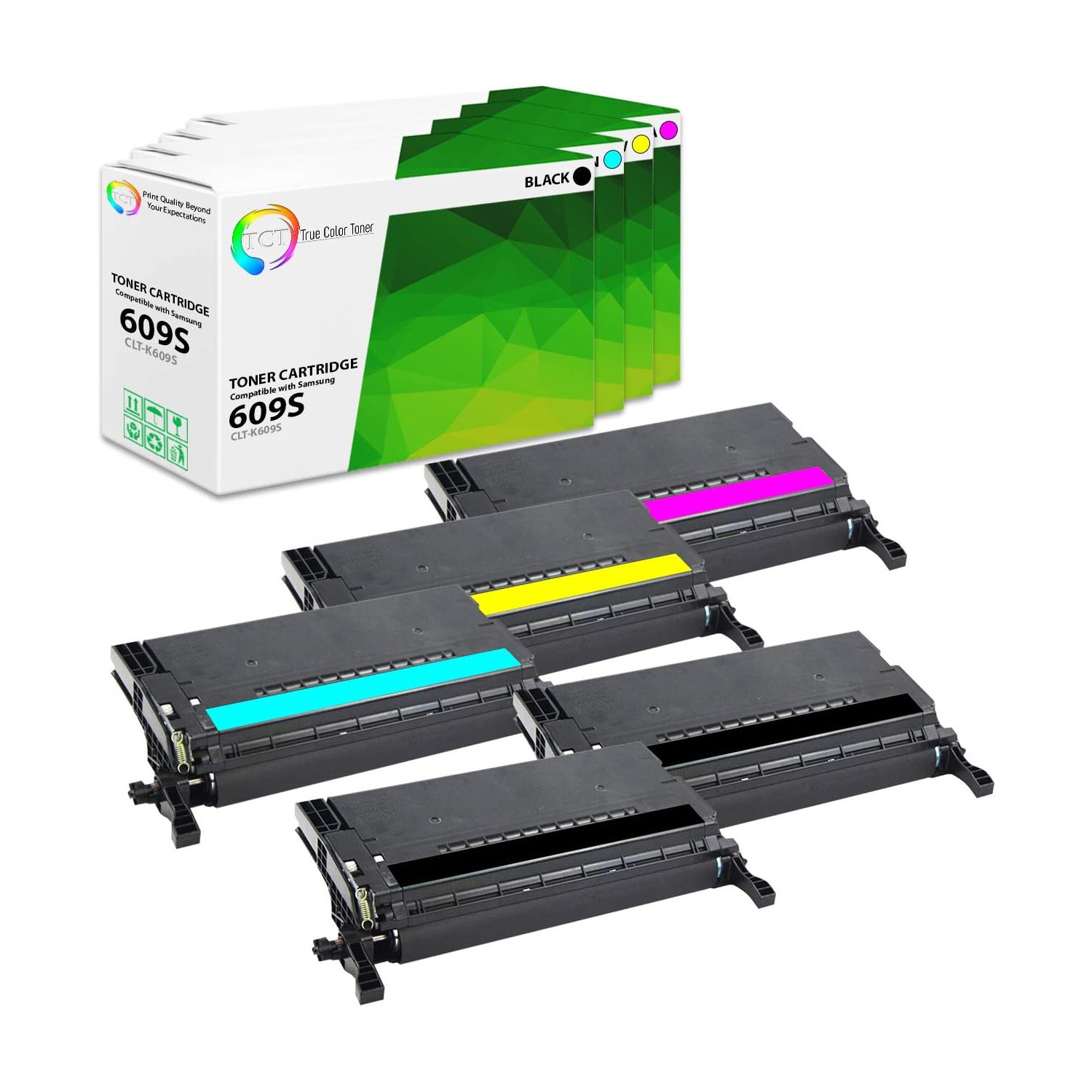 5Pk TCT CLT-609S K609S C609S M609S Y609S For Samsung CLP770ND Compatible Toner