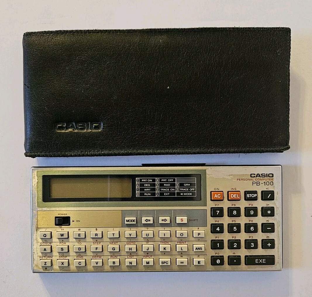 VINTAGE CASIO PB-100 Mini Personal Pocket Computer Basic Language For Parts