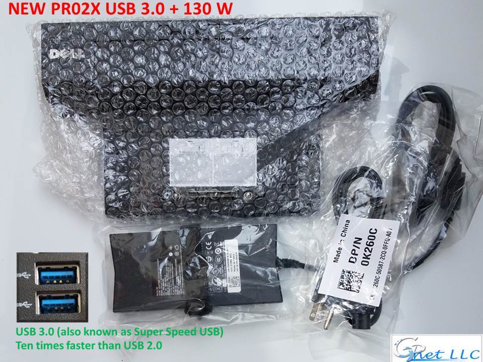 New Dell Latitude  E-Port PLUS PR02X USB 3.0 with PA-4E 130W Adapter. (No Box)