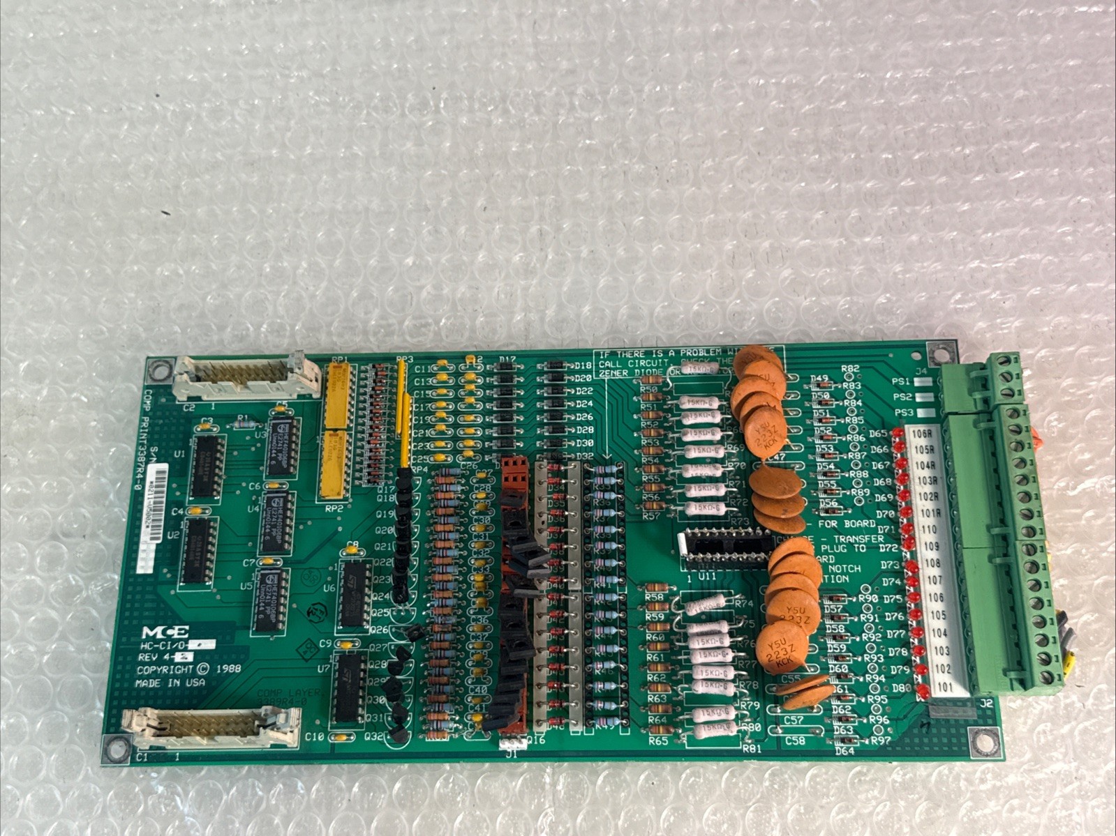 MCE CALL INTERFACE HC-CI/O BOARD,SMT – Motion Control HC-CI/O Rev 4-2