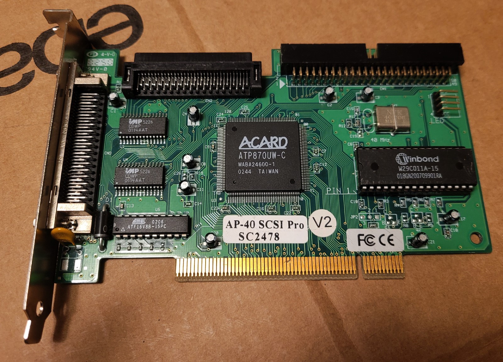 SIIG / Acard AP-40 SCSI Pro Ultra Wide SC-2478 PCI Adapter ATP870UW-C