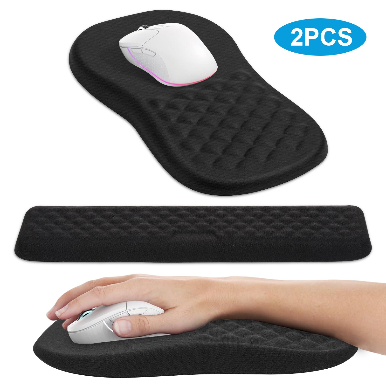 Keyboard Wrist Rest Mouse Pad Wrist Support Ergonomic Memory Gel for Office Desk