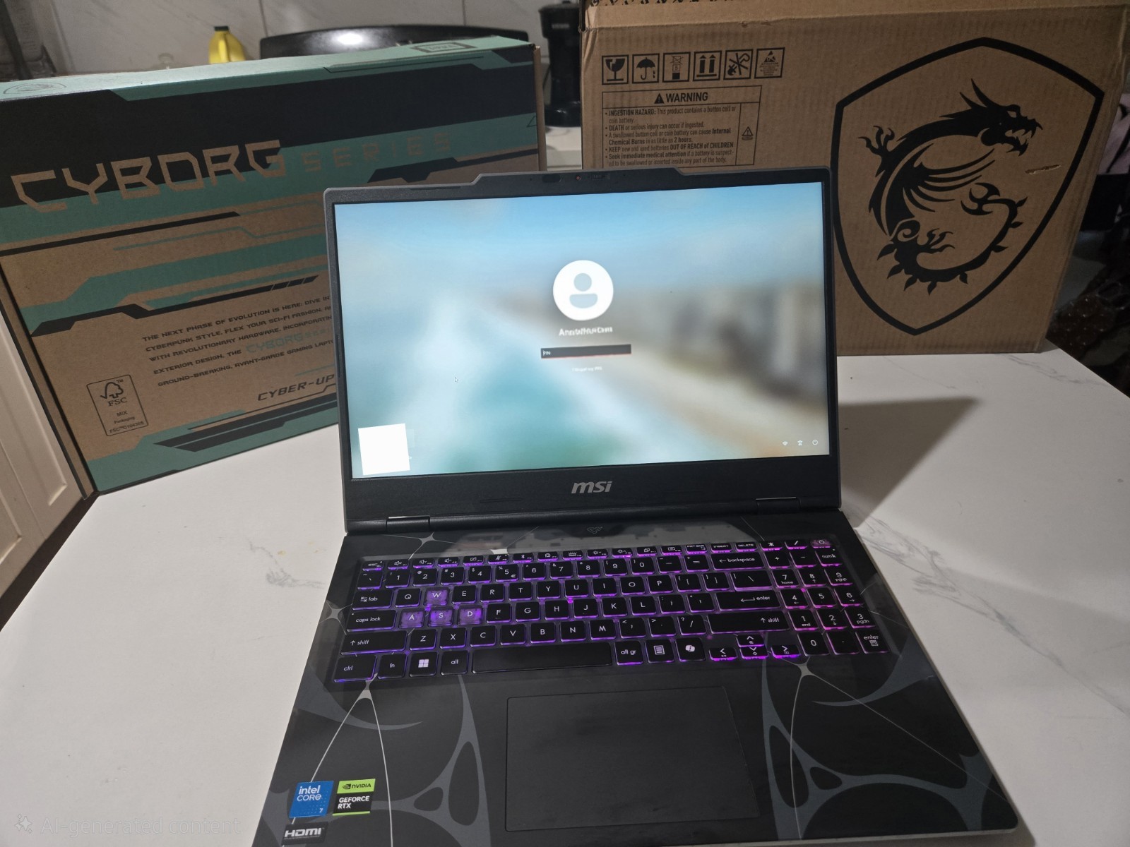 MSI Cyborg 15 Gaming Laptop  Intel Core 7-240h RTX 5050 32GB DDR5 1TB NVME SSD
