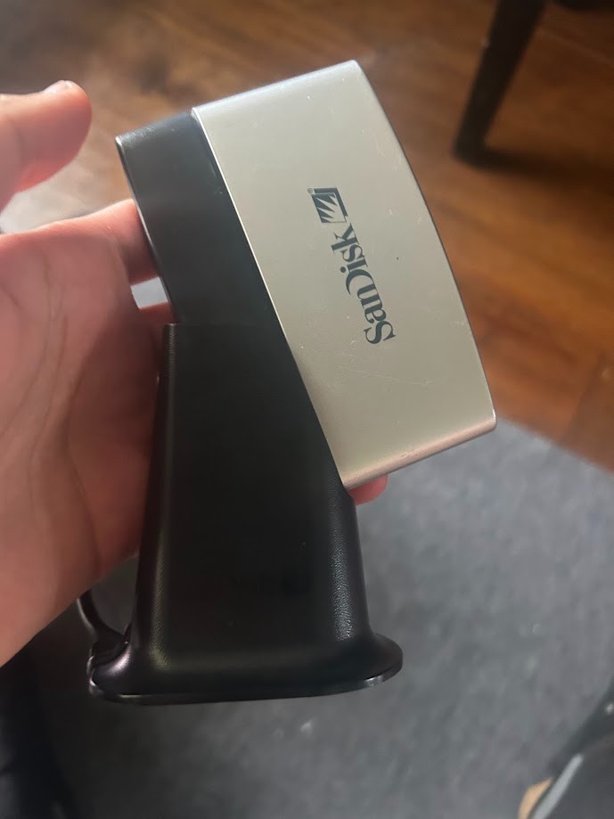 SanDisk ImageMate 8 in 1 Card Reader SDDR-88 Silver Black Used USB Dock UNTESTED
