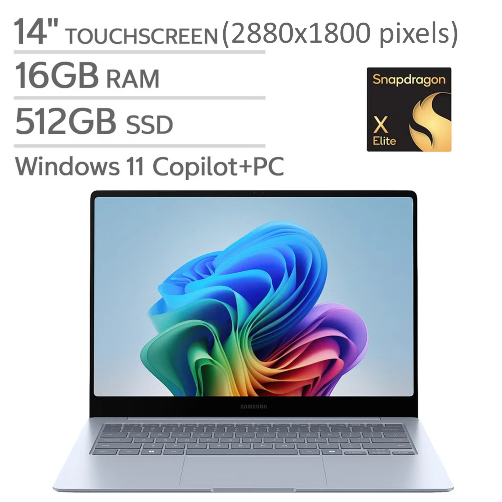 Samsung Galaxy Book4 Edge 14" AMOLED Touch Snapdragon X Elite 16GB 512GB Win11 H