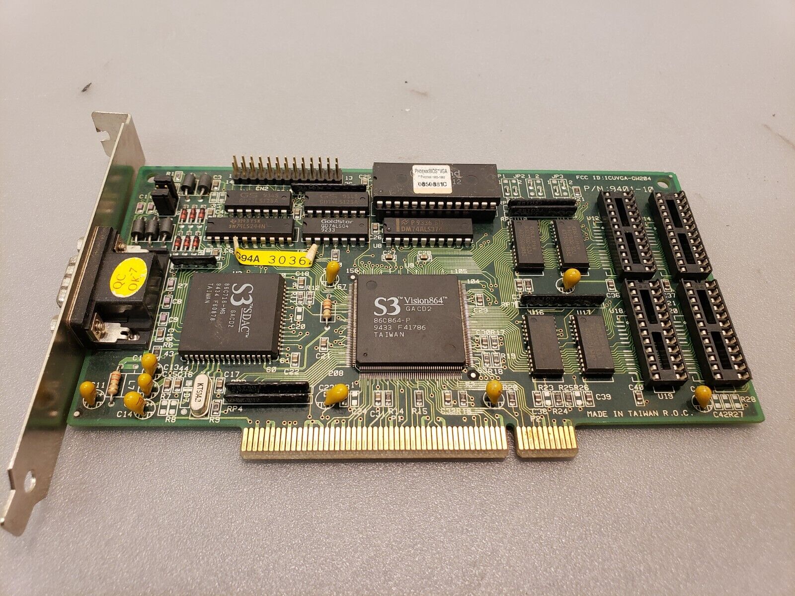 Vintage S3 Vision 864 PCI VGA 9401-10 Video Graphics Card Retro Gaming Tested