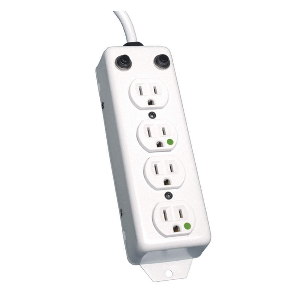 TRIPP LITE PS-415-HG-OEM Outlet Strip,4 Outlet,15A,8-21/32" L,Wht 5DLJ2
