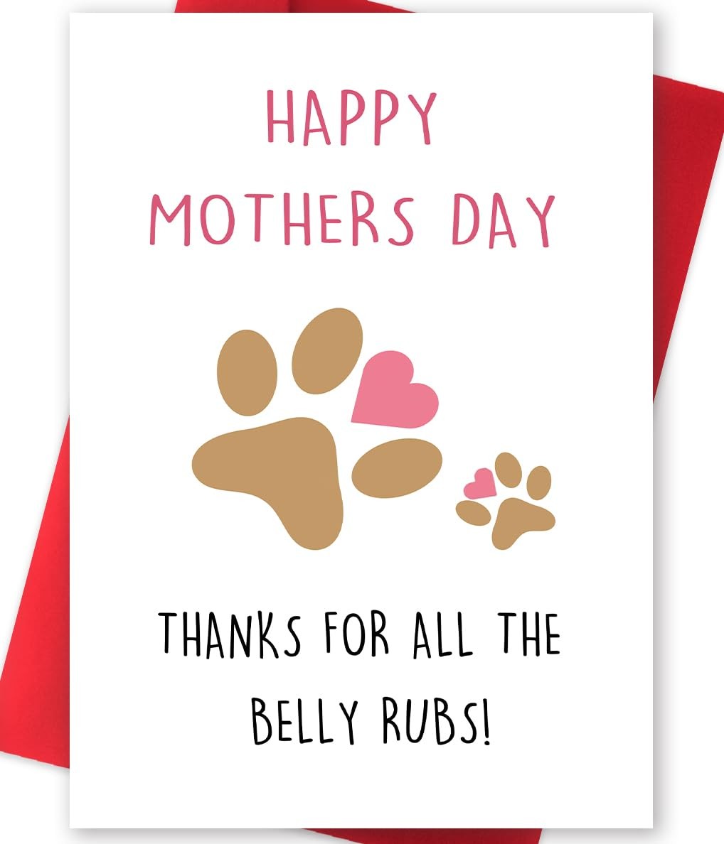 Funny Mother s Day Card Dog Mom Greeting HGFMG-HM149-BH Huameigf Mothers