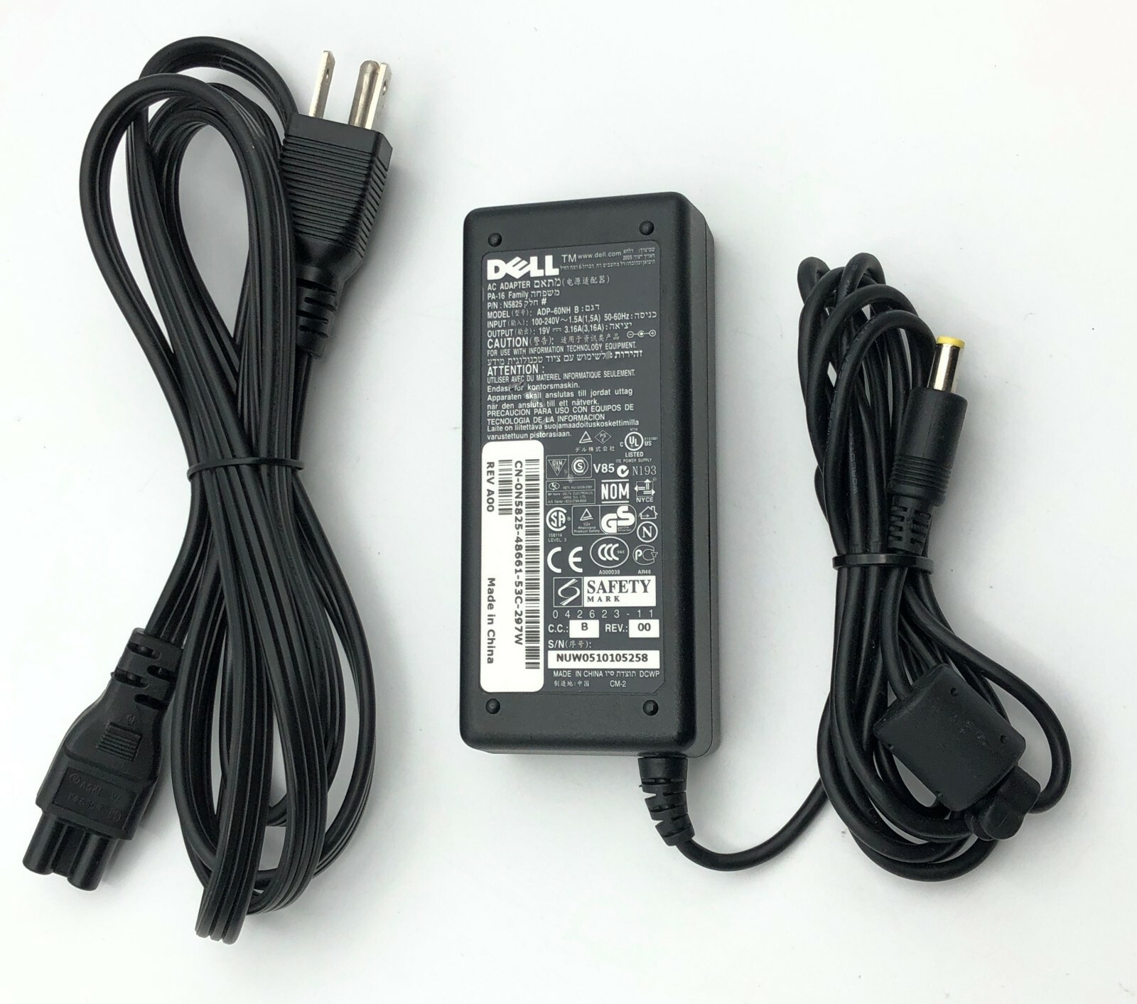 Genuine 60W Dell AC Adapter For Latitude 120L 110L Laptop Charger