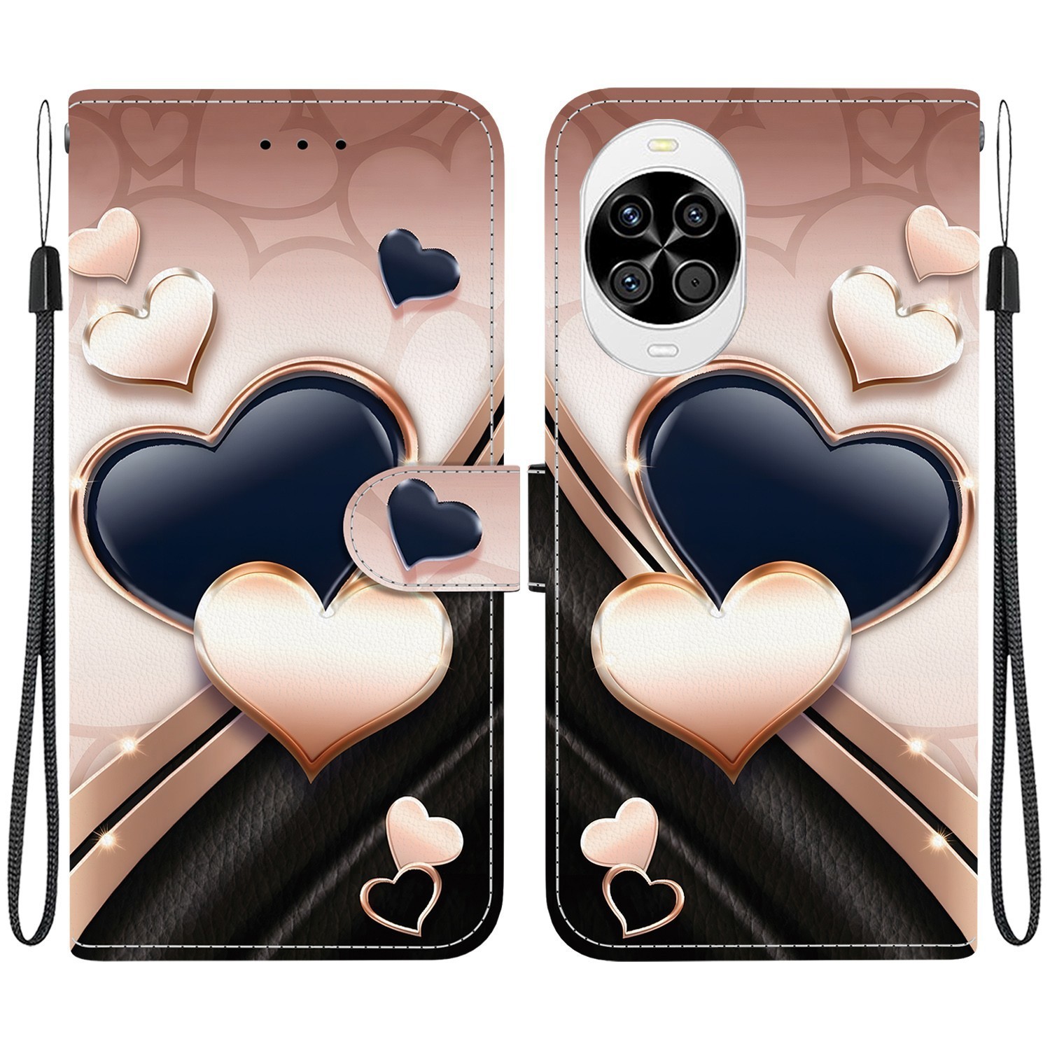 Bear Cat Cow Flower Wallet Phone Case for Huawei P40 P30 P20 Nova 12 13 5T 14