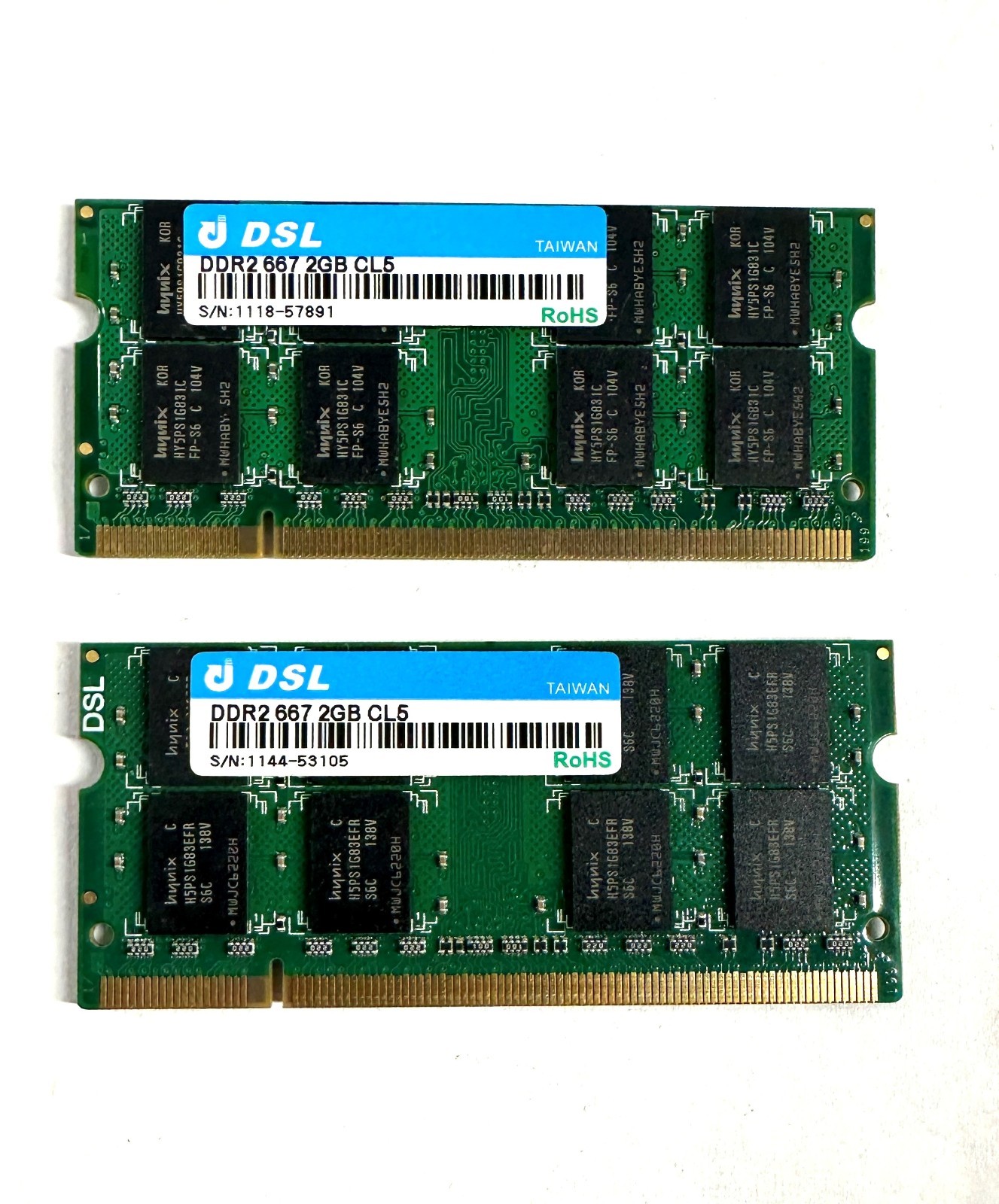 2GBDDR2667CL5SO-DIMM  DSL 2GB DDR2 667 CL5 SO-DIMM  2-PCS