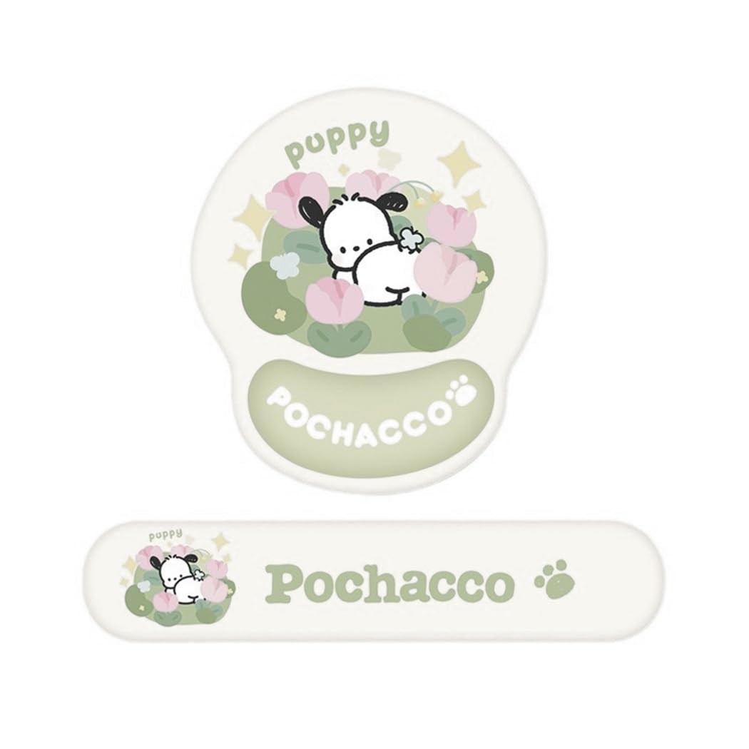 Cute NonSlip Mouse Pad Wrist Rest Keyboard Support Desk Pochacco Gaming