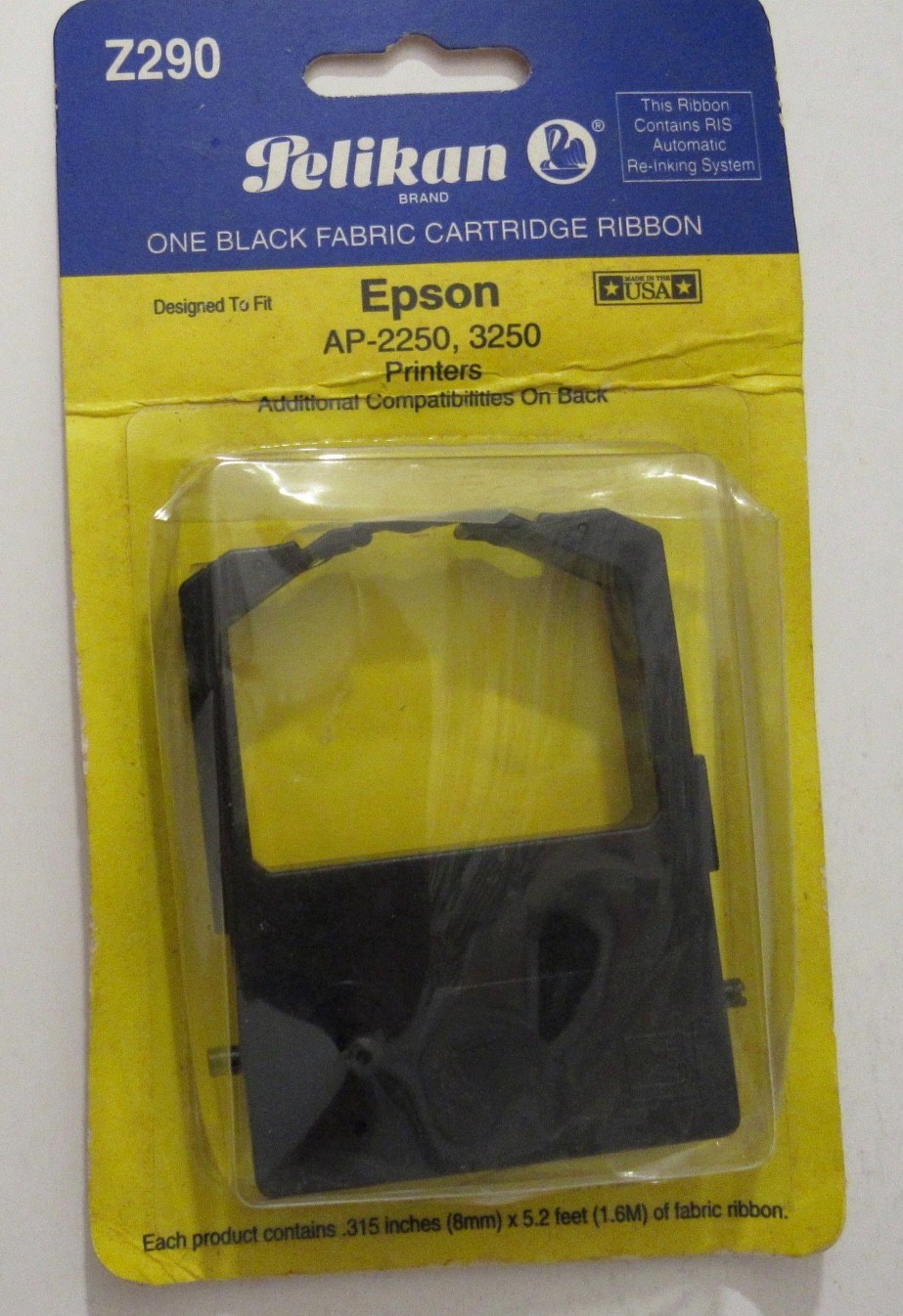 Pelikan Black Fabric Cartridge Ribbon Z290 for Epson AP-2250, 3250 New Old Stock