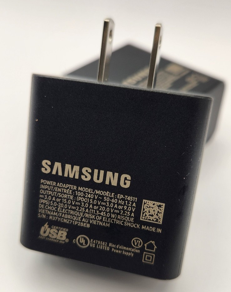 New Original Samsung 45W USB-C Super-Fast Charging Power Adapter: EP-T4511