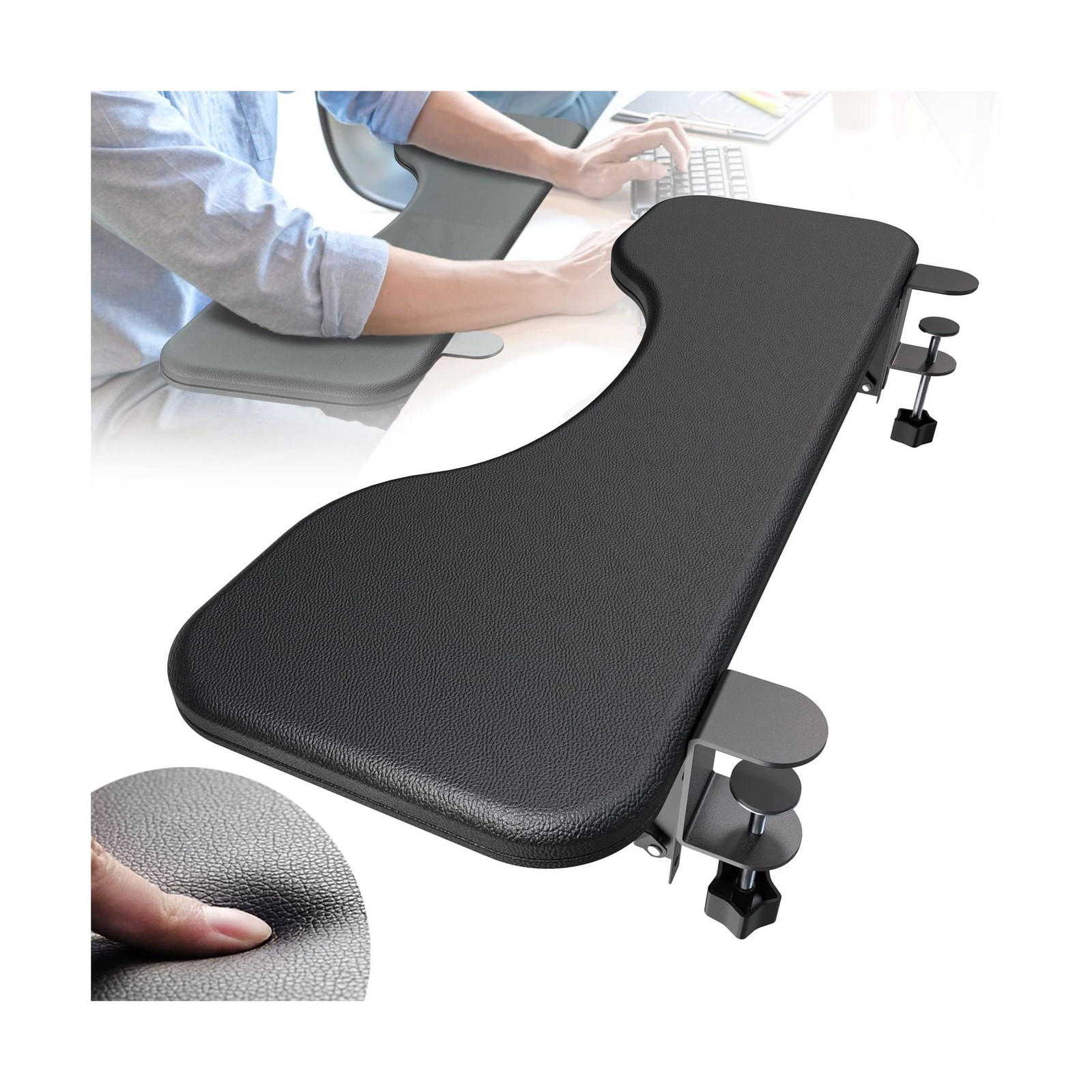 NODOCA Arm Rest for Desk, Ergonomics Wrist Rest, Desk Extender, Soft Sponge B...