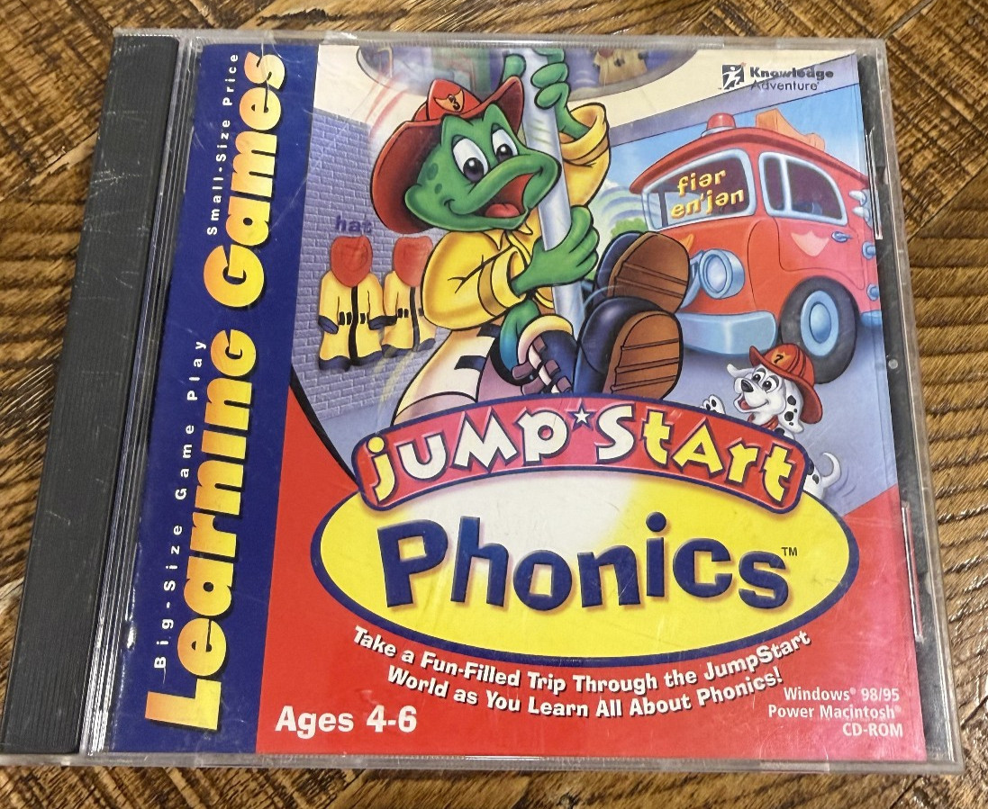 JumpStart Phonics Windows 98/95 & Power Mac CD-ROM Ages 4-6 *FREE SHIPPING*