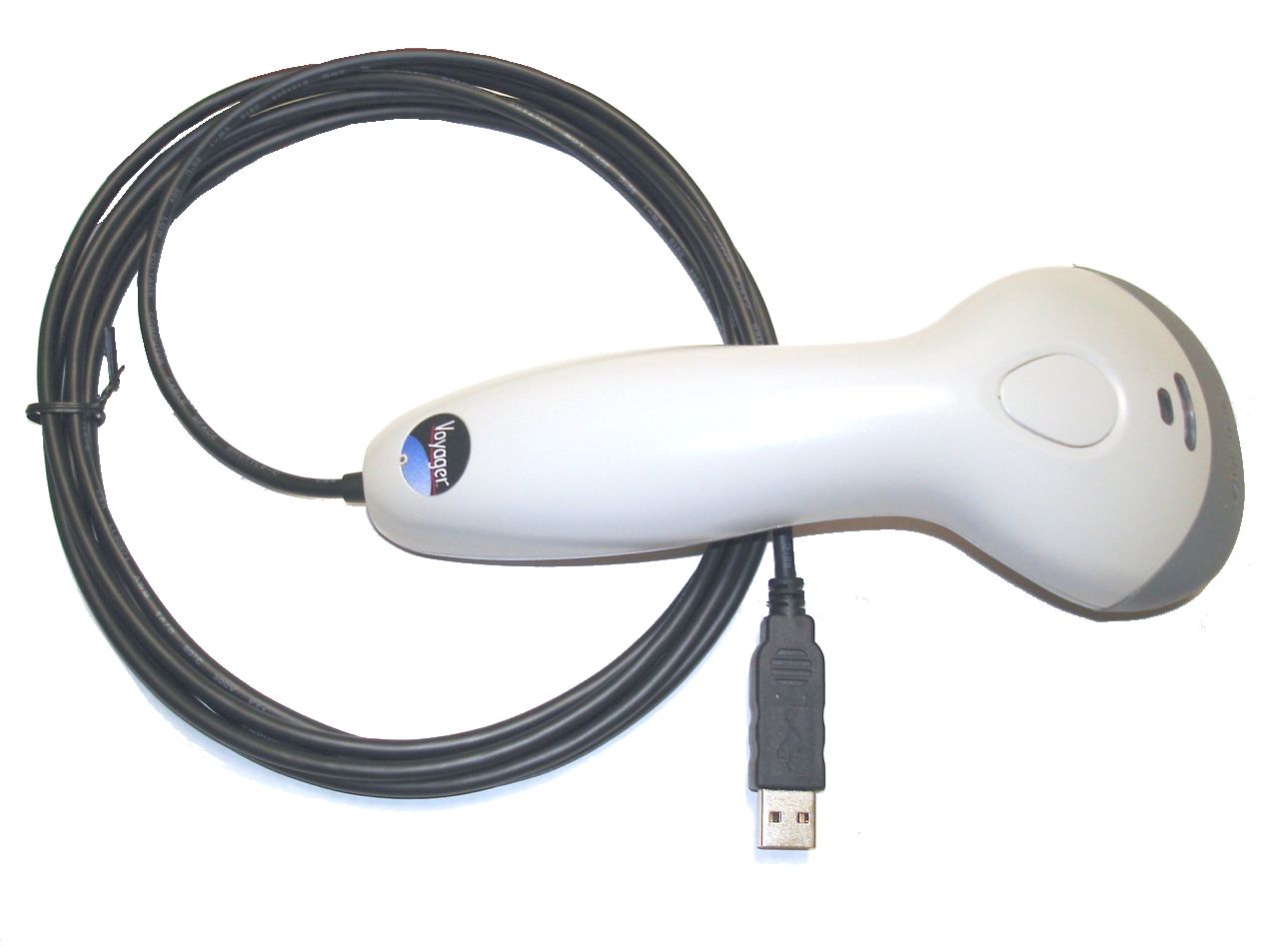 Metrologic White MS9520 Laser Barcode Scanner + 6ft USB Cable ISBN + UPC Reader