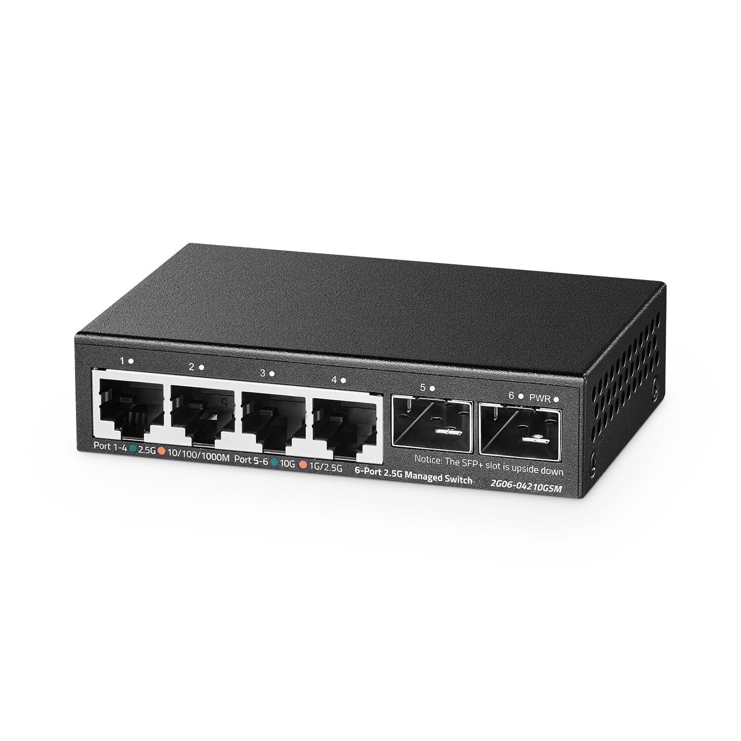 Binardat 4 Port 2.5G Web Managed Switch with 2x10G SFP+ Slot, Ultra-Mini Size...