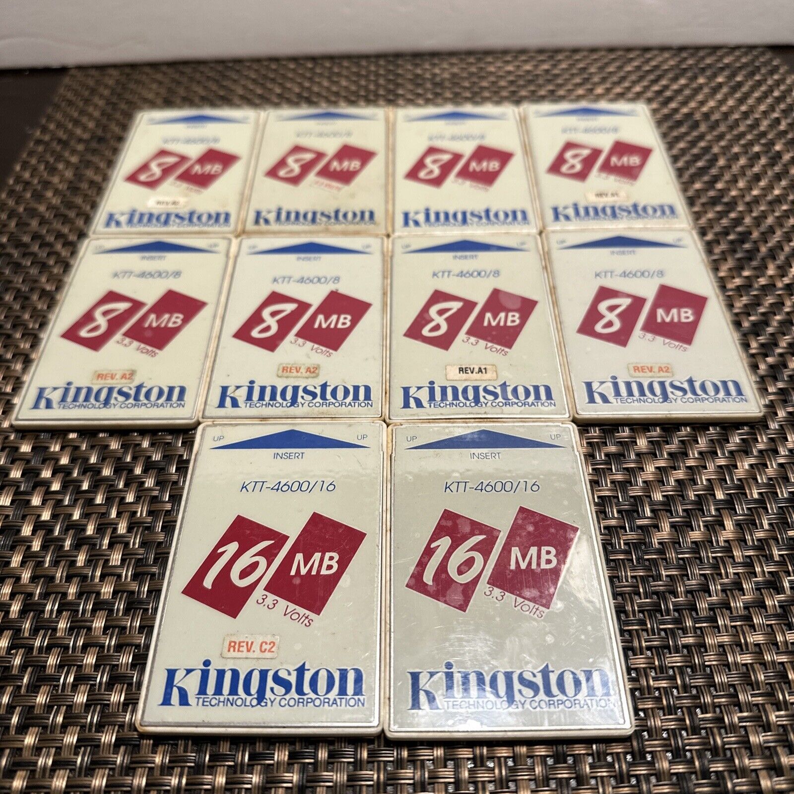 Kingston KTT-4600/8 And 16MB Memory Dram Card Vintage (UD1) Lot Of 10