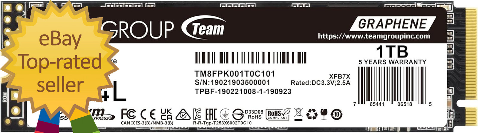 TEAMGROUP MP44L 1TB SLC Cache NVMe 1.4 PCIe Gen 4x4 M 2 2280 Laptop Desktop