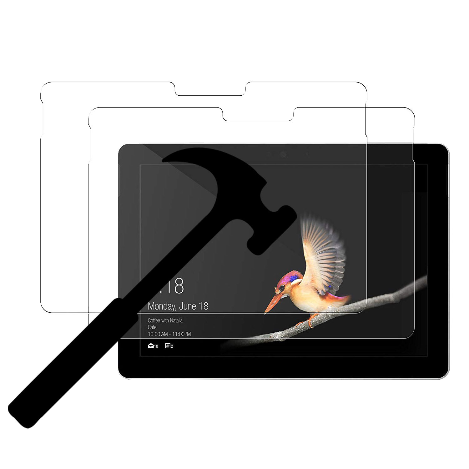 2PCS Tempered Glass Screen Protector for iPad/Amazon Fire/Samsung/ Lenovo Tablet