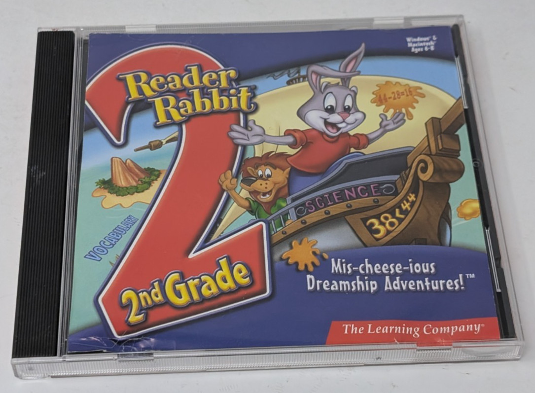 2001 Reader Rabbit 2nd Grade Mis Cheese Ious Dreamship Adventure Early Read CD