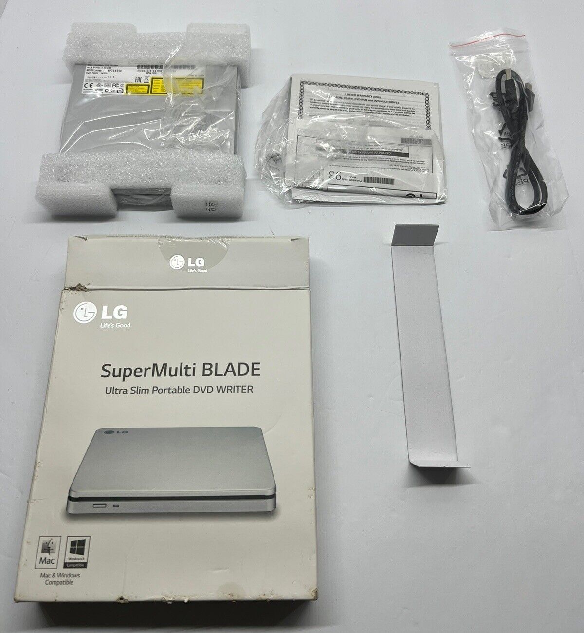 LG SuperMulti BLADE. portable DVD Writer compatible with MAC