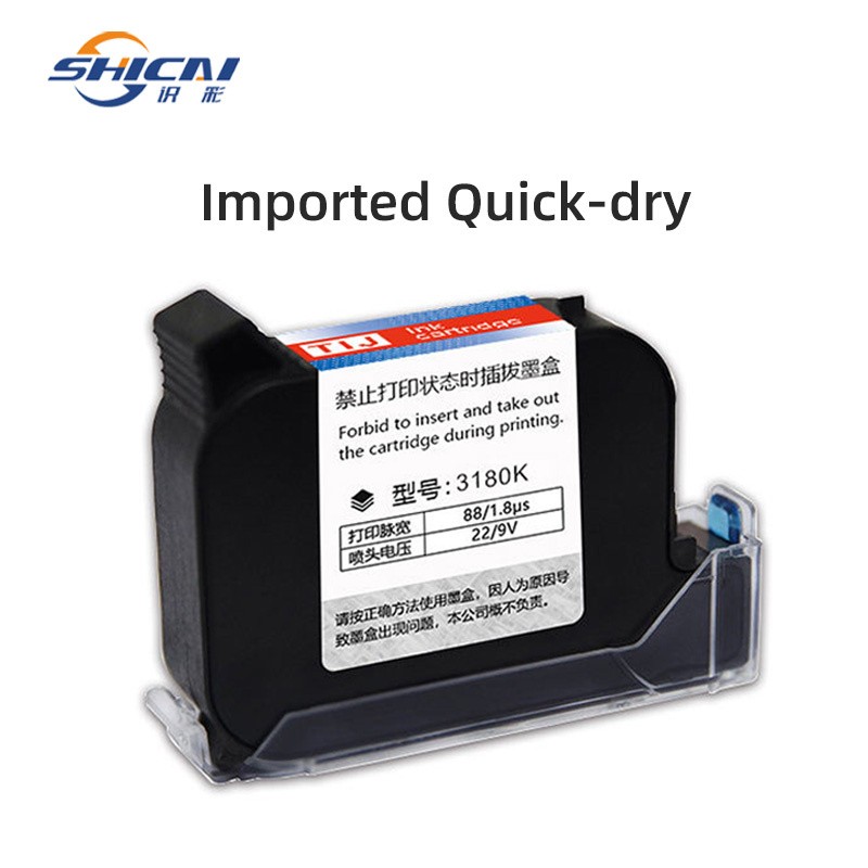 3pcs Compatible Quick Dry Black Ink Cartridge for 12.7mm Handheld Inkjet Printer