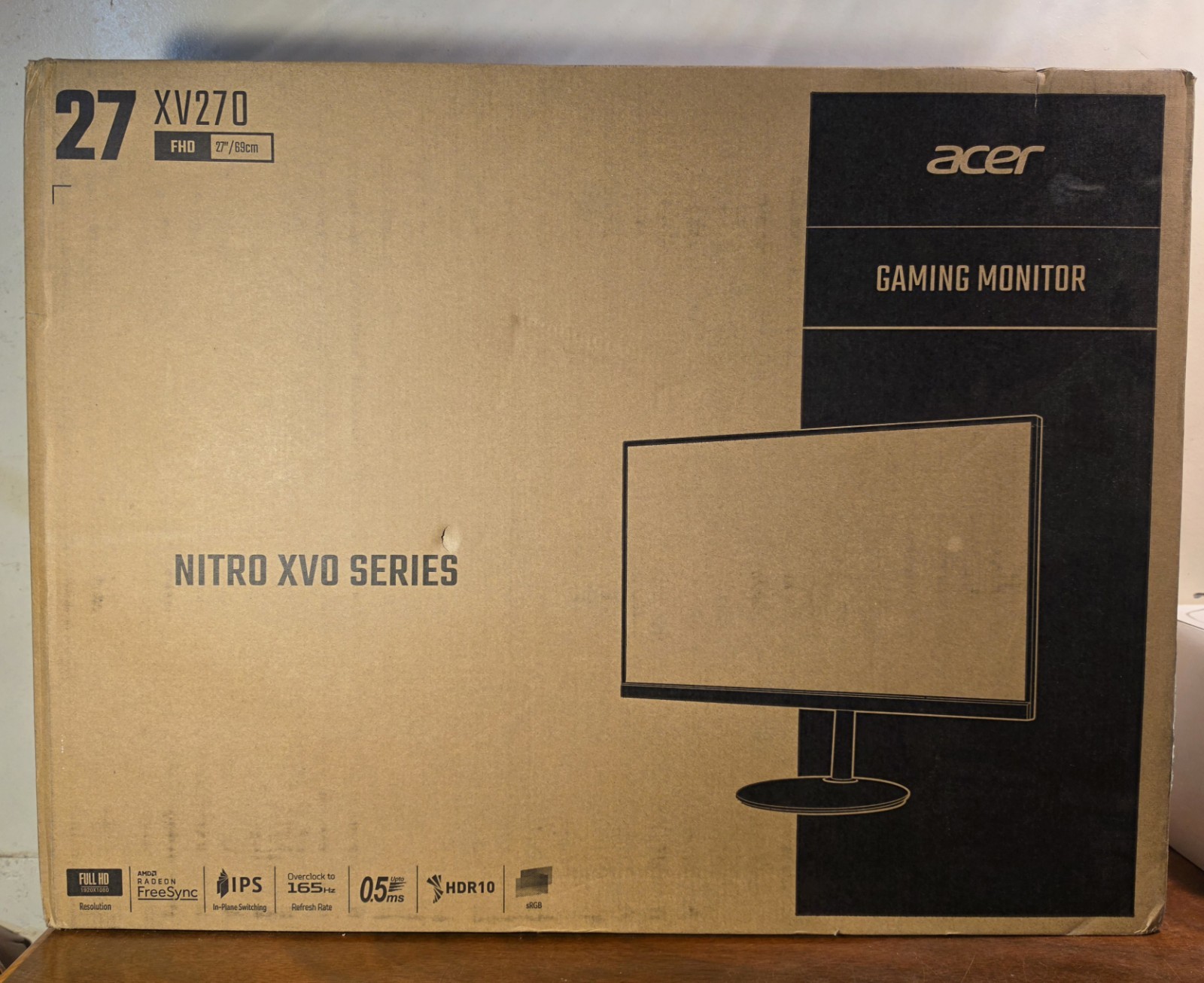 NEW SEALED Acer Nitro XV270 PBMIIPRX  27" GAMING MONITOR 1080P 165HZ REFRESH