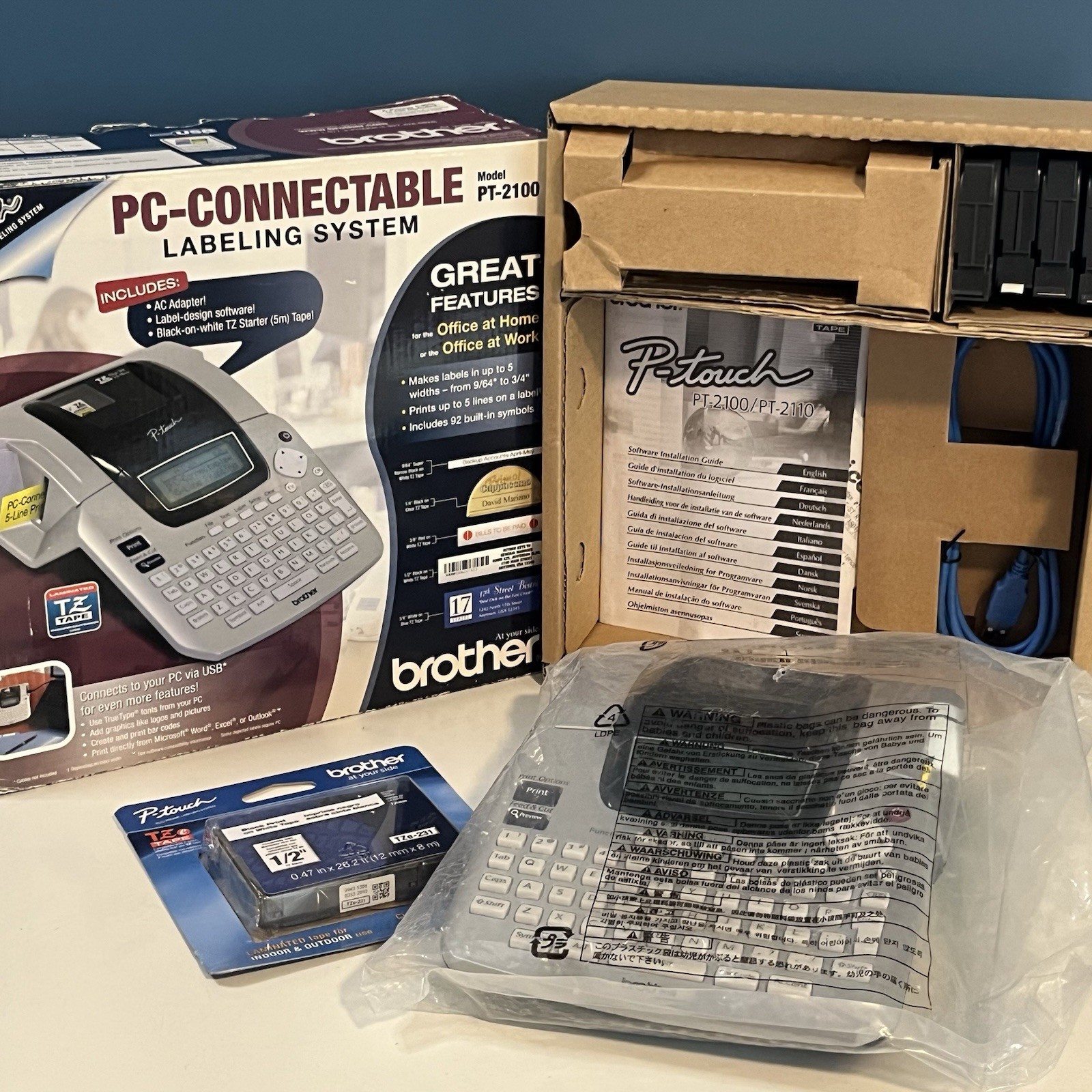 Brother PT-2100 PC Connectable Labeling System P-Touch Office Business