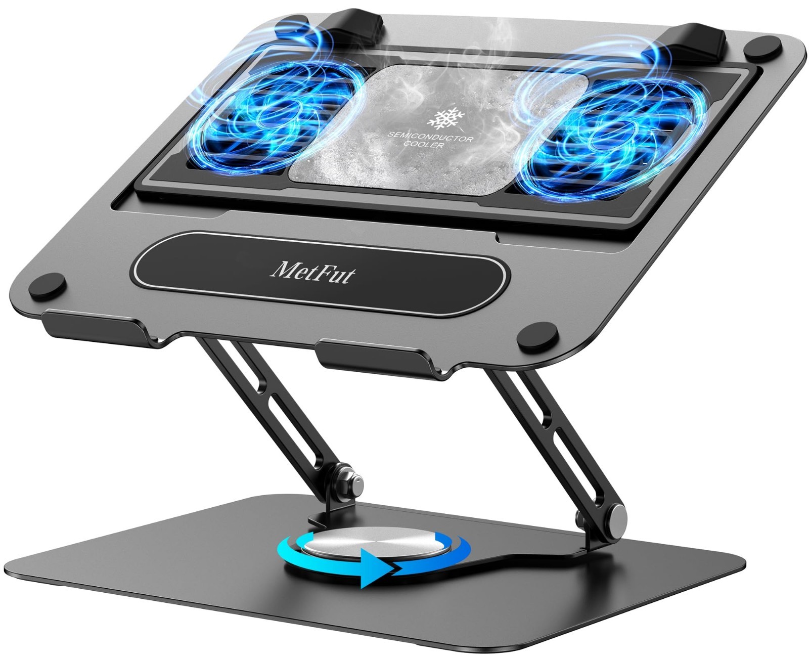 Laptop Cooling Pad with Fan, Adjustable Laptop Stand, Portable Cooler for Gaming