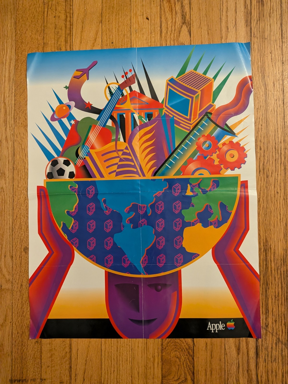 Vintage 90s Apple Macintosh Computer Advertisement Poster 1992  RARE - 17x21