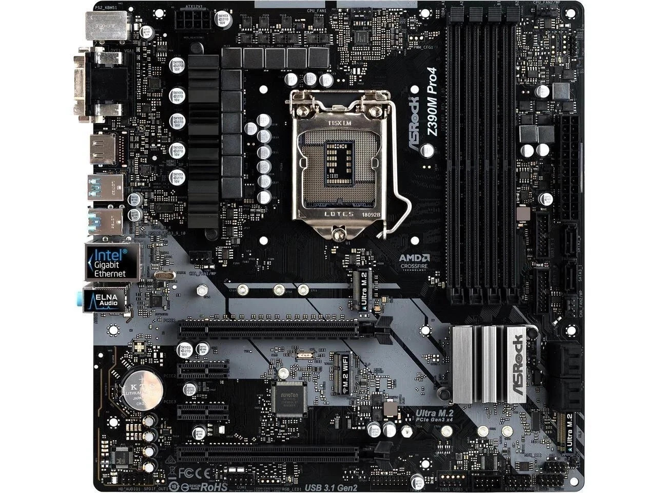 ASRock Z390M Pro4 LGA 1151 Intel Z390 Micro ATX Intel Motherboard