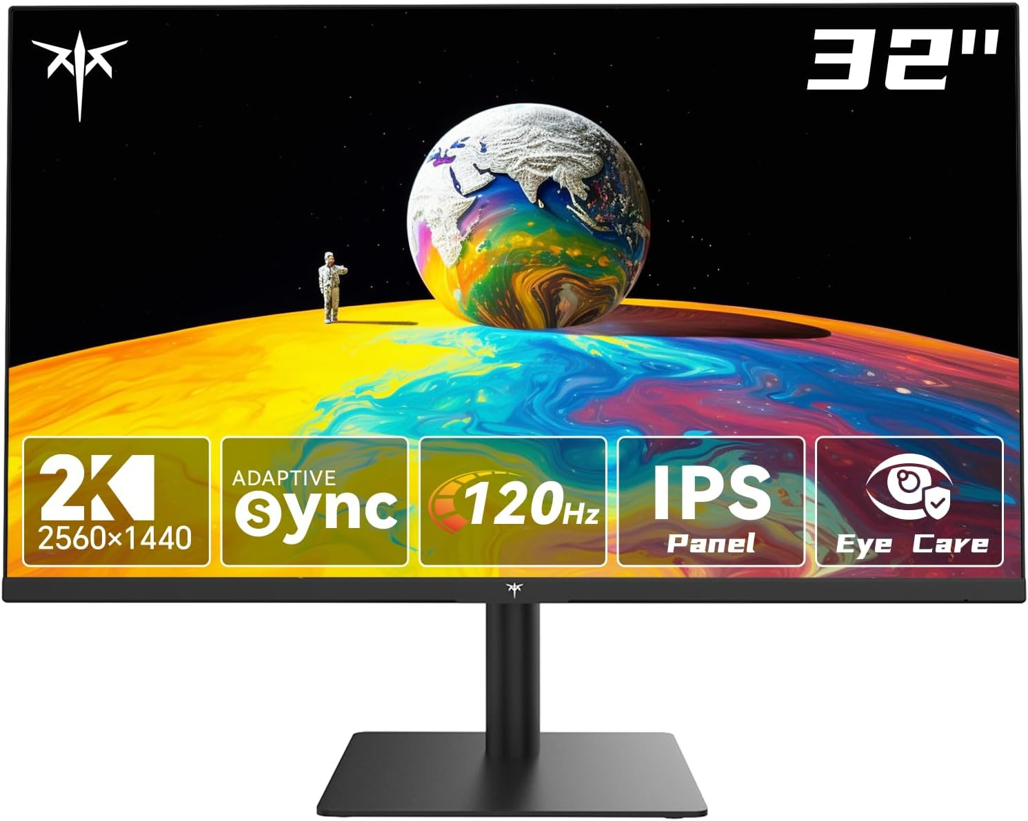 32 Inch 2K Monitor 120Hz, 1440P IPS Computer Monitor, Frameless QHD PC Monitor f