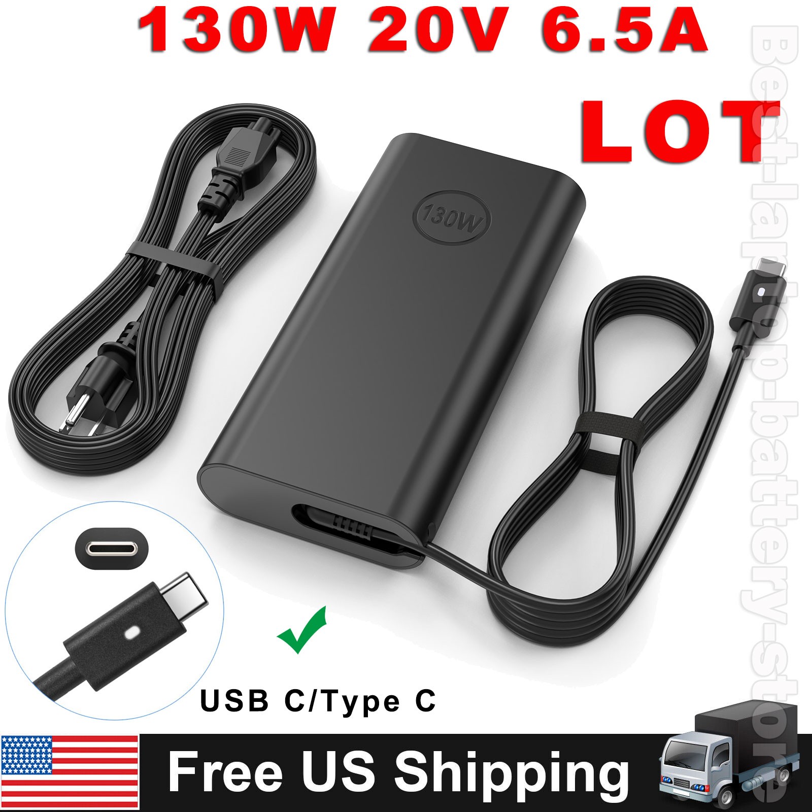 LOT 10PCS 130W USB-C Charger For Dell Precision 5570 5560 5550 5530 5760 0K00F5