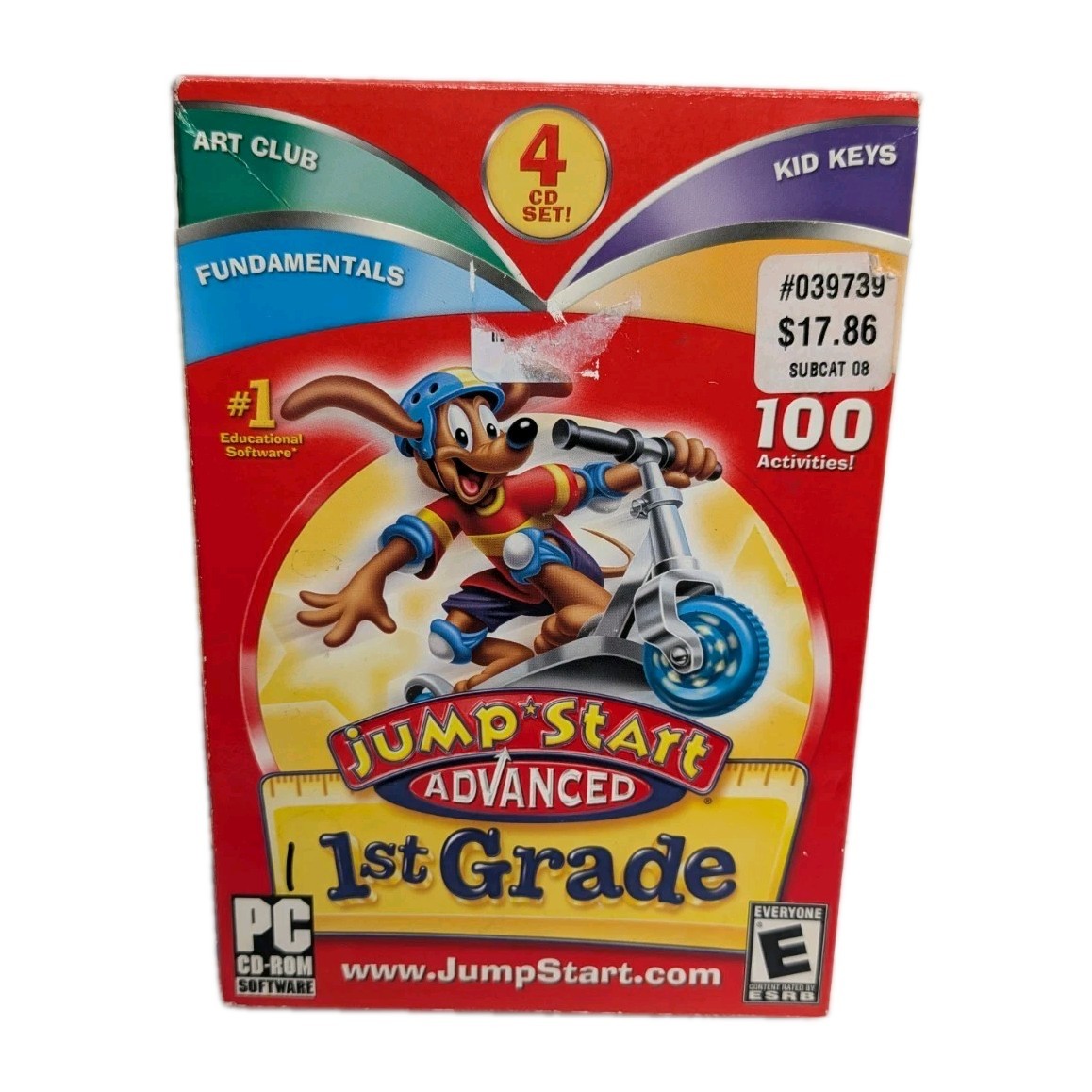 Jump Start Advanced 1st Grade 4-Disc CD-ROM Box Set PC Math Spelling Reading