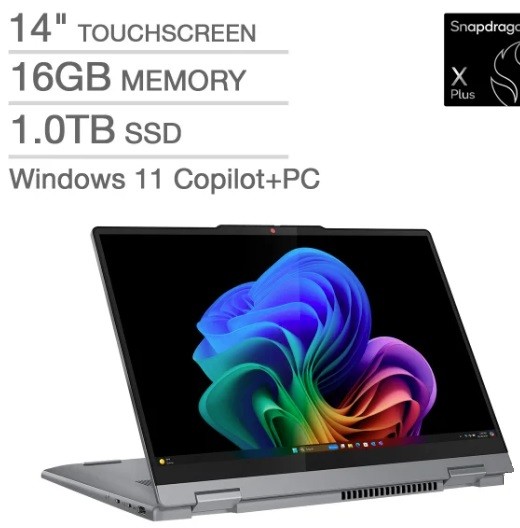 Lenovo Ideapad 5x 14" 2in1 Touch Snapdragon X Plus 16GB 1TB SSD W11 Copilot