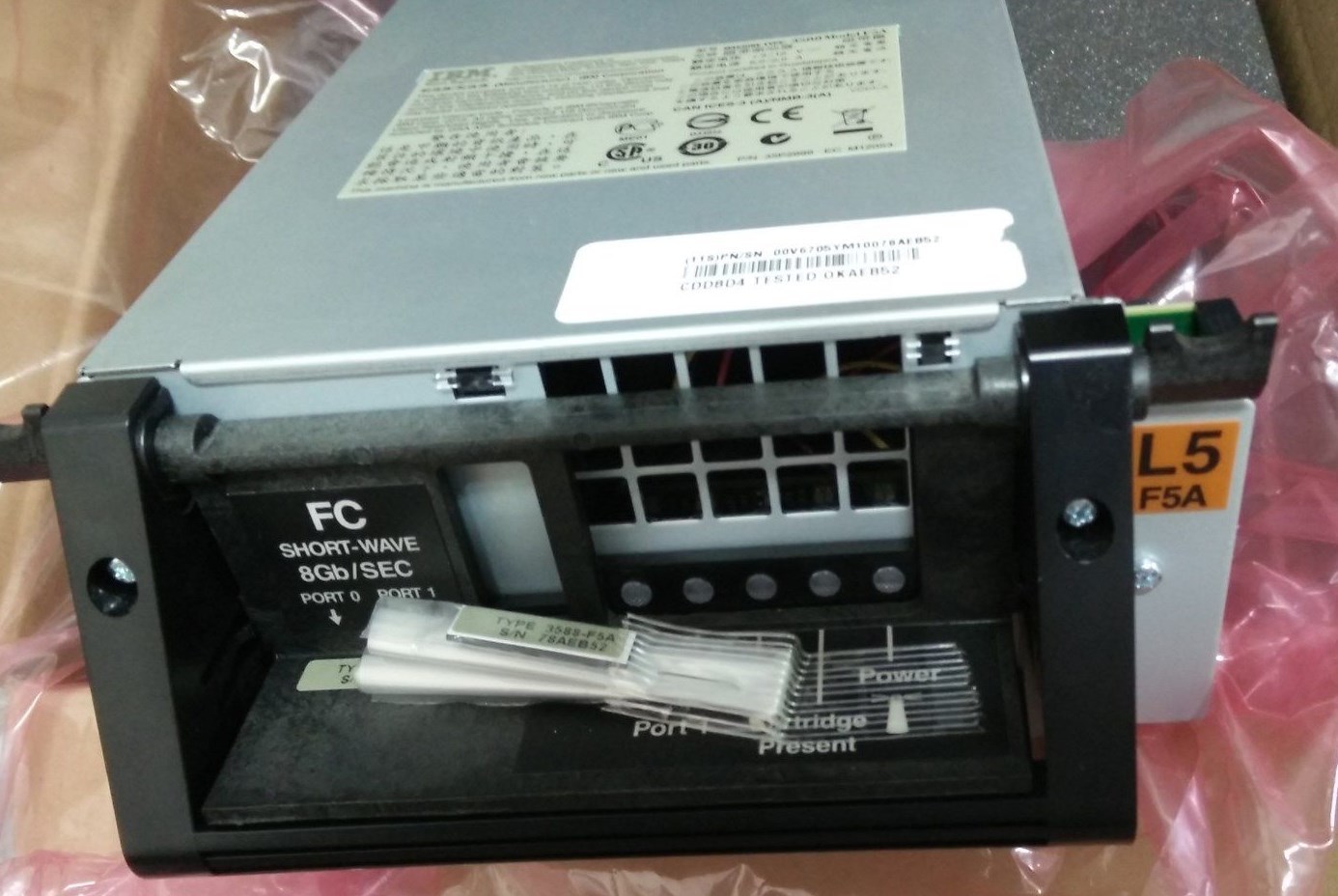 IBM 3588-F5A 46X1362 45E9083 System Storage TS1050 LTO5 FC 8Gbps Tape Drive 