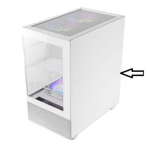 Right Side of the ANTEC CX200M White PC Computer Case AN11-2011