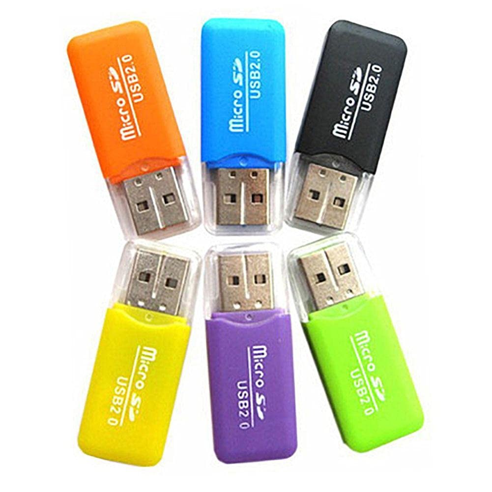 6 Pack Micro SD Card Reader SDXC TF USB 2.0 T-Flash MicroSD TransFlash Memory...
