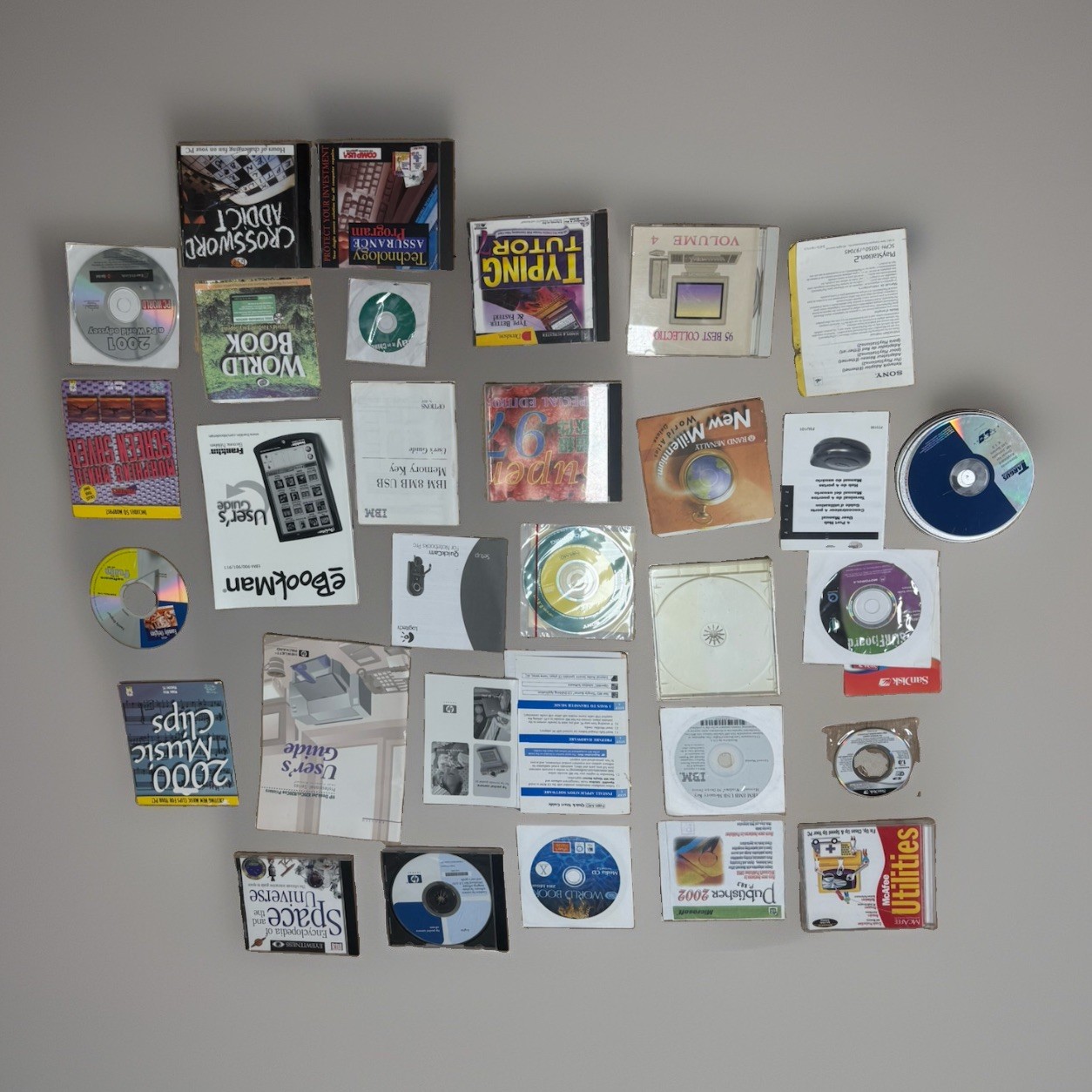 Vintage Computer Software CD Lot Palm Handspring IBM HP Windows 95 Sony PC Rare