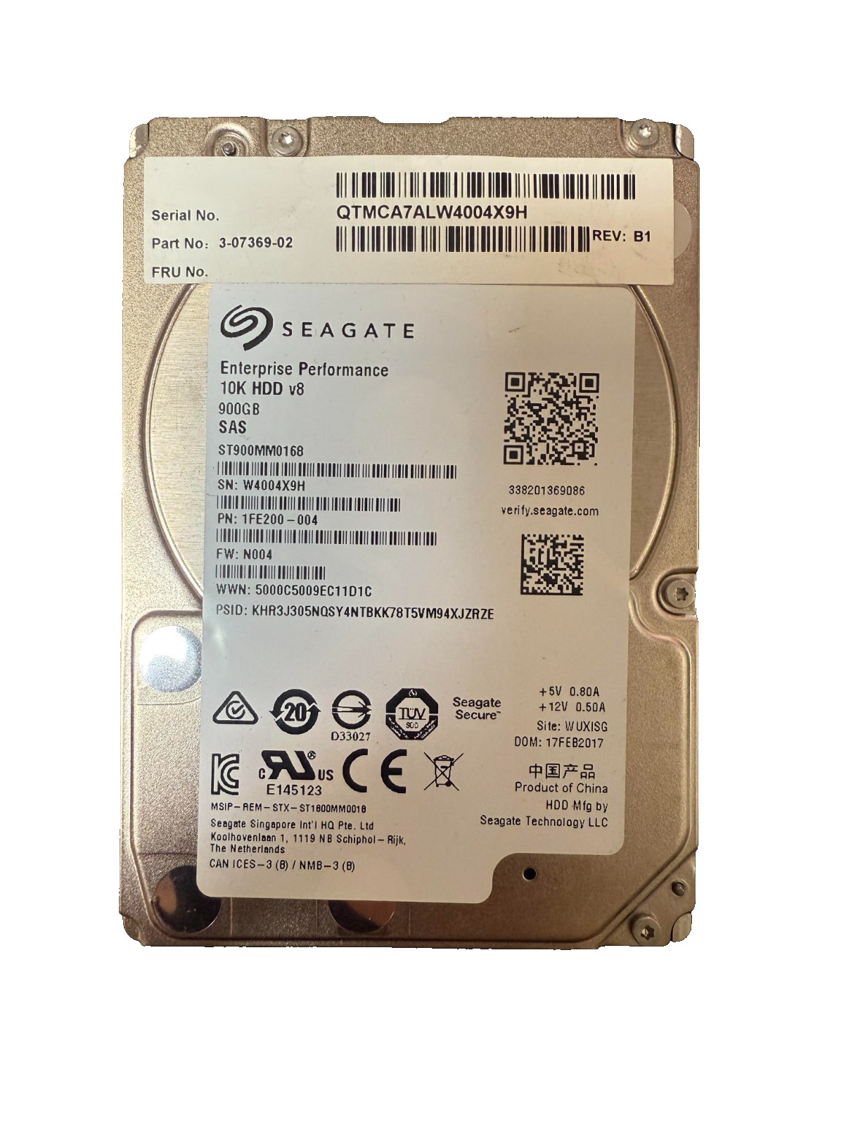 Seagate ST900MM0168 900GB 2.5" 10K Enterprise SAS 1FE200-046