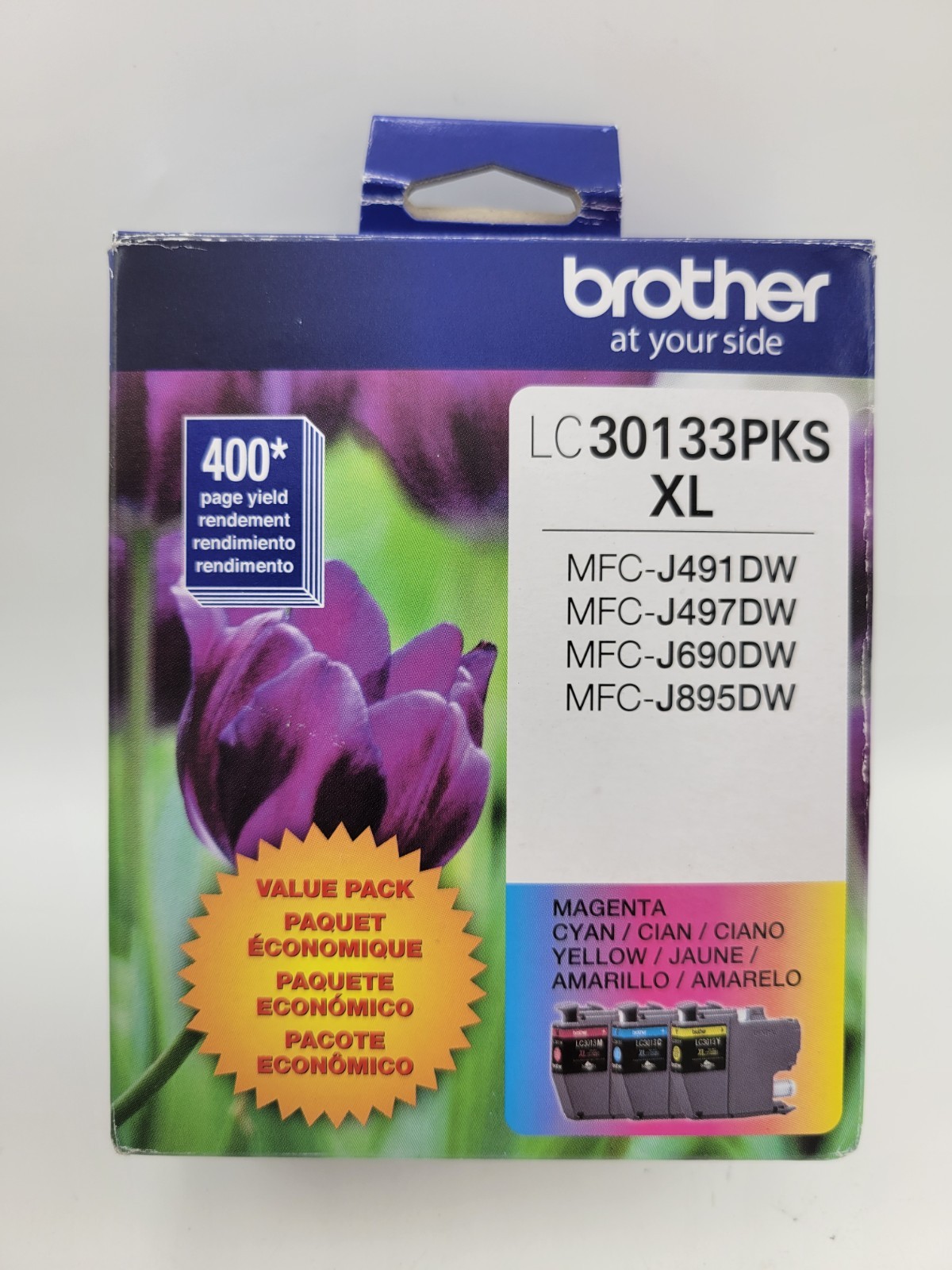 Genuine Brother LC30133PKS XL High Yield Color Ink Cartridges 3 Pack 04/2027 NEW